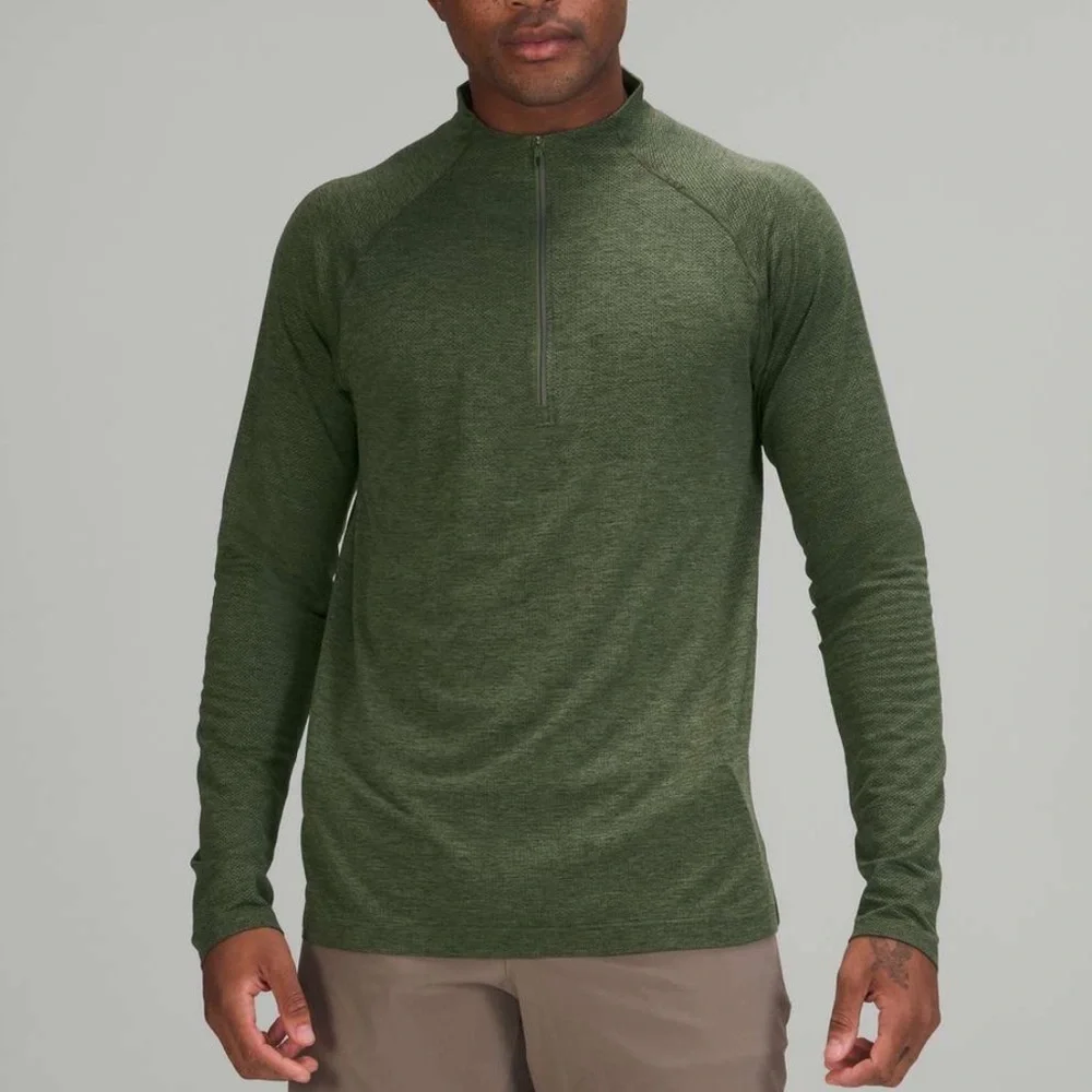 Lululemon Metal Vent Tech Half-Zip 2.0 Rainforest Green / Green Twill